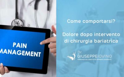 Dolore dopo chirurgia bariatrica