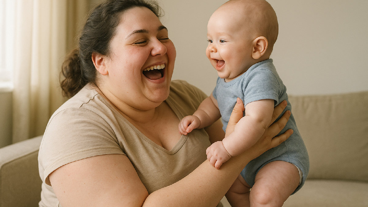 Allattamento dopo chirurgia bariatrica – monitoraggio nutrizionale e integratori Madre che allatta il neonato dopo chirurgia bariatrica con integratori nutrizionali sul tavolo